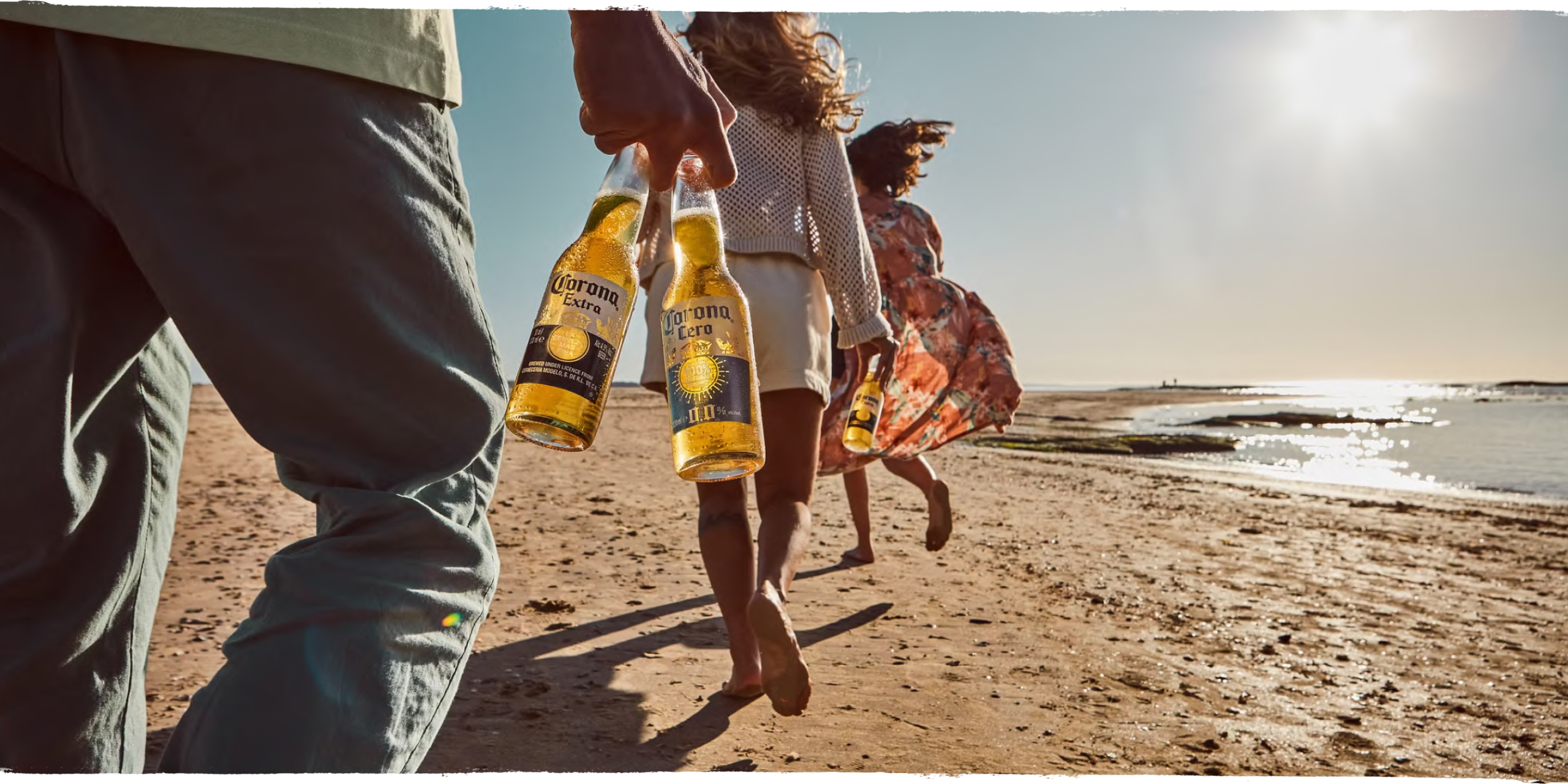People enjoying Corona on the beach